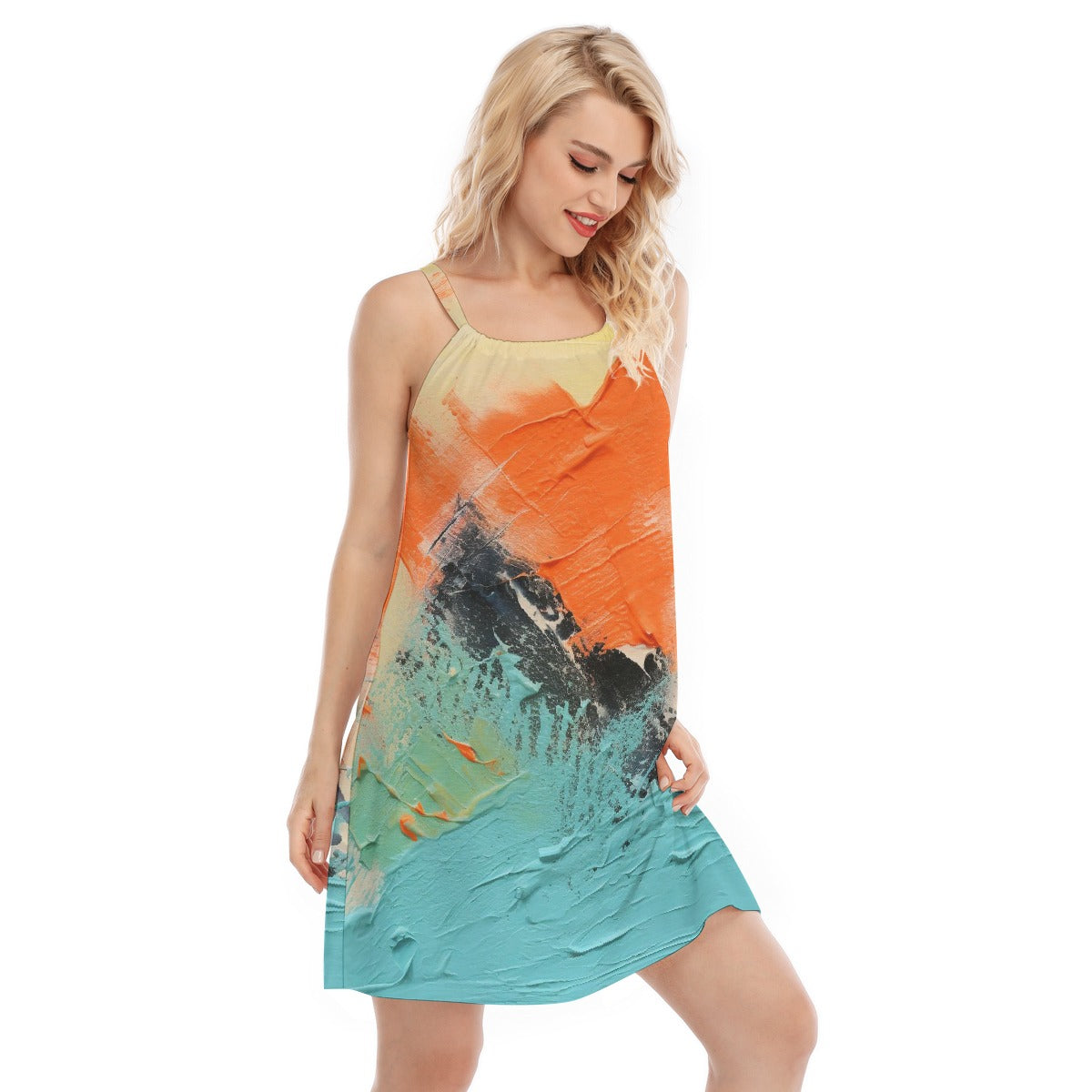 All-Over Print Women's O-neck Cami Dress