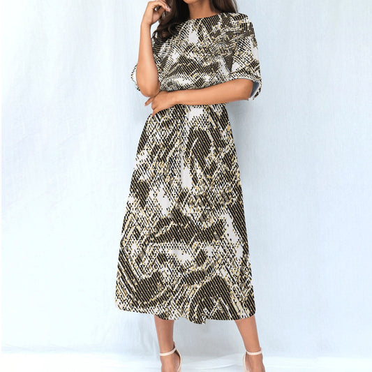 All-Over Print Women's Elastic Waist Dress