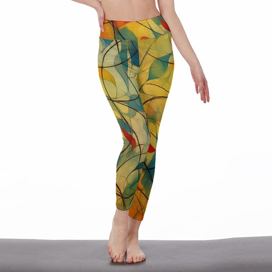 All-Over Print Women's High Waist Leggings | Side Stitch Closure