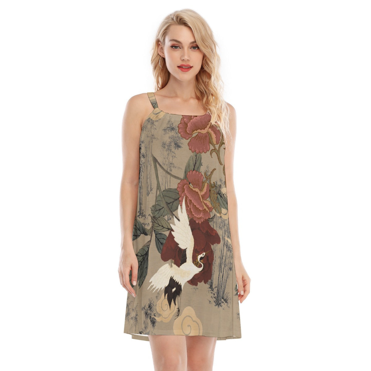 All-Over Print Women's O-neck Cami Dress