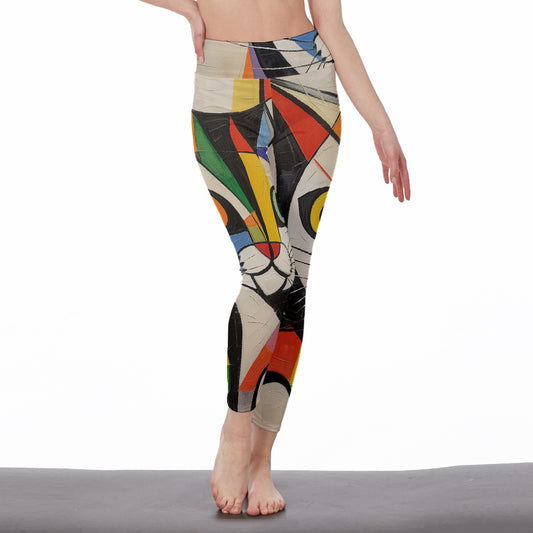 All-Over Print Women's High Waist Leggings | Side Stitch Closure