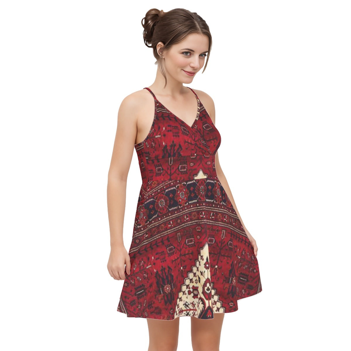 All-Over Print Women‘s Cross Cami Dress