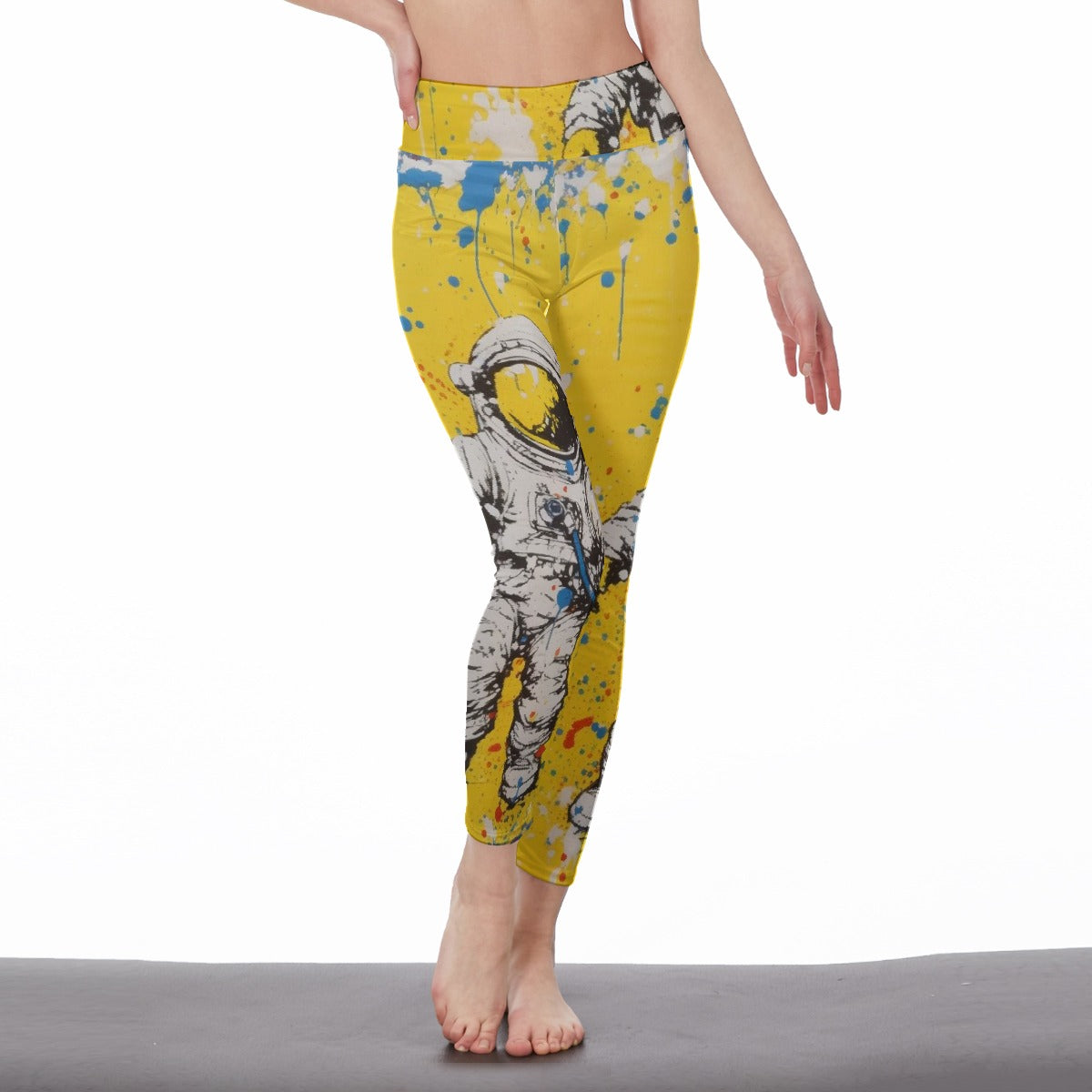 All-Over Print Women's High Waist Leggings | Side Stitch Closure