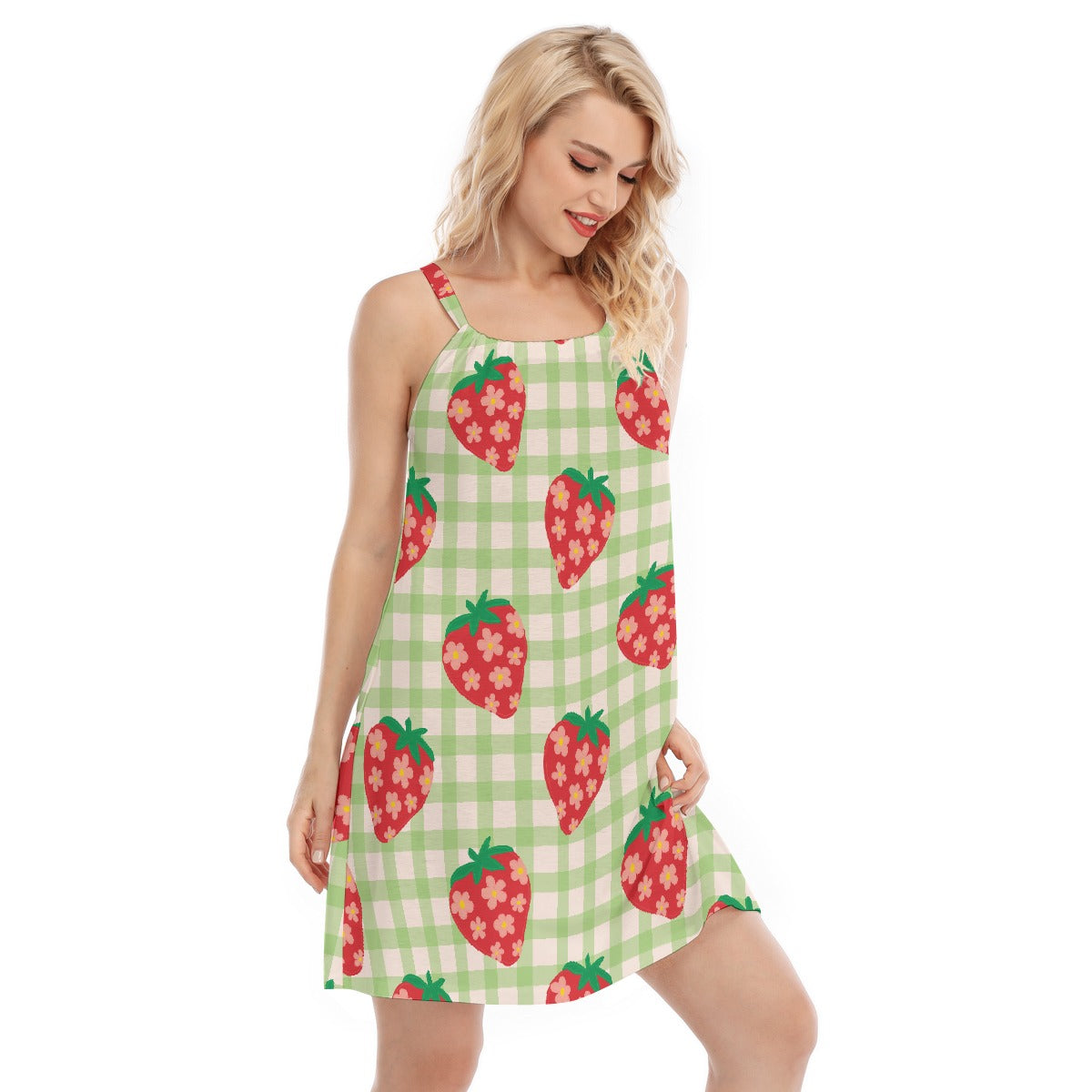 All-Over Print Women's O-neck Cami Dress