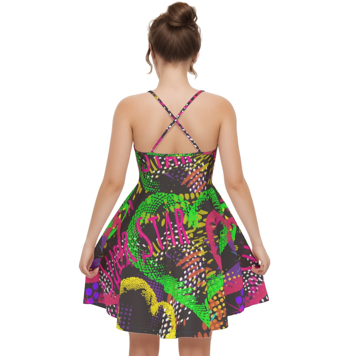 All-Over Print Women‘s Cross Cami Dress