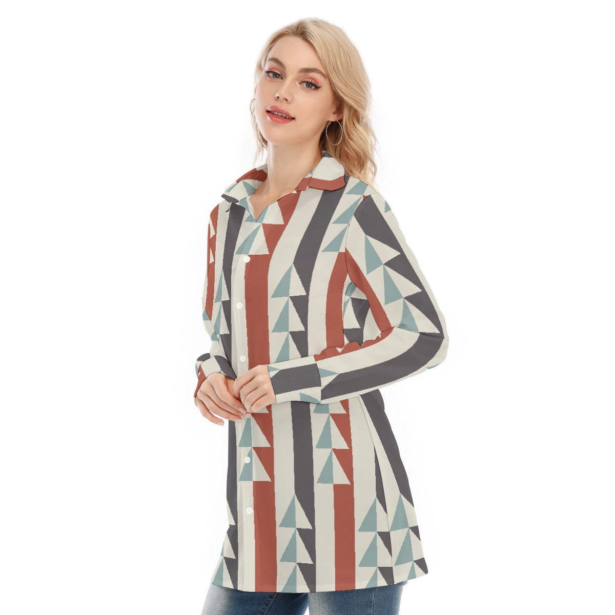 All-Over Print Women's Long Shirt