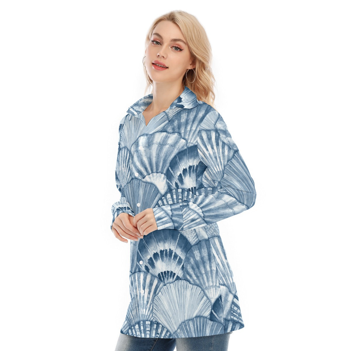 All-Over Print Women's Long Shirt