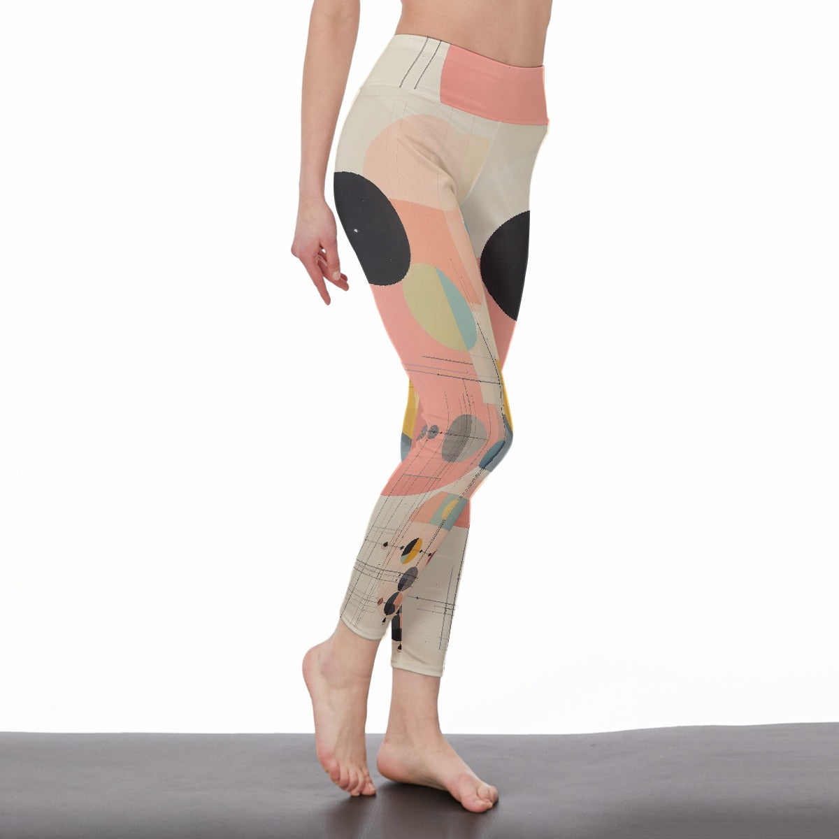 All-Over Print Women's High Waist Leggings | Side Stitch Closure