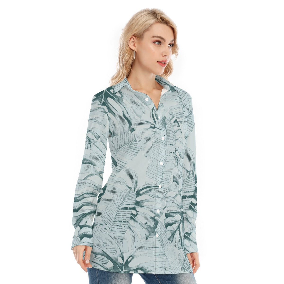 All-Over Print Women's Long Shirt