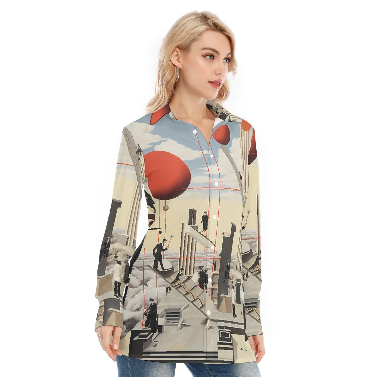 All-Over Print Women's Long Shirt