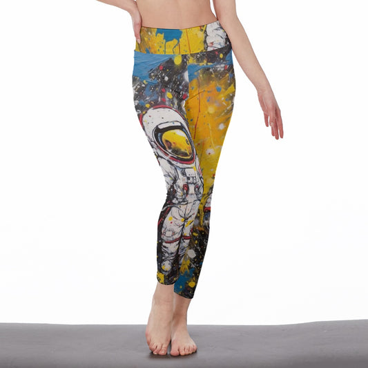 All-Over Print Women's High Waist Leggings | Side Stitch Closure