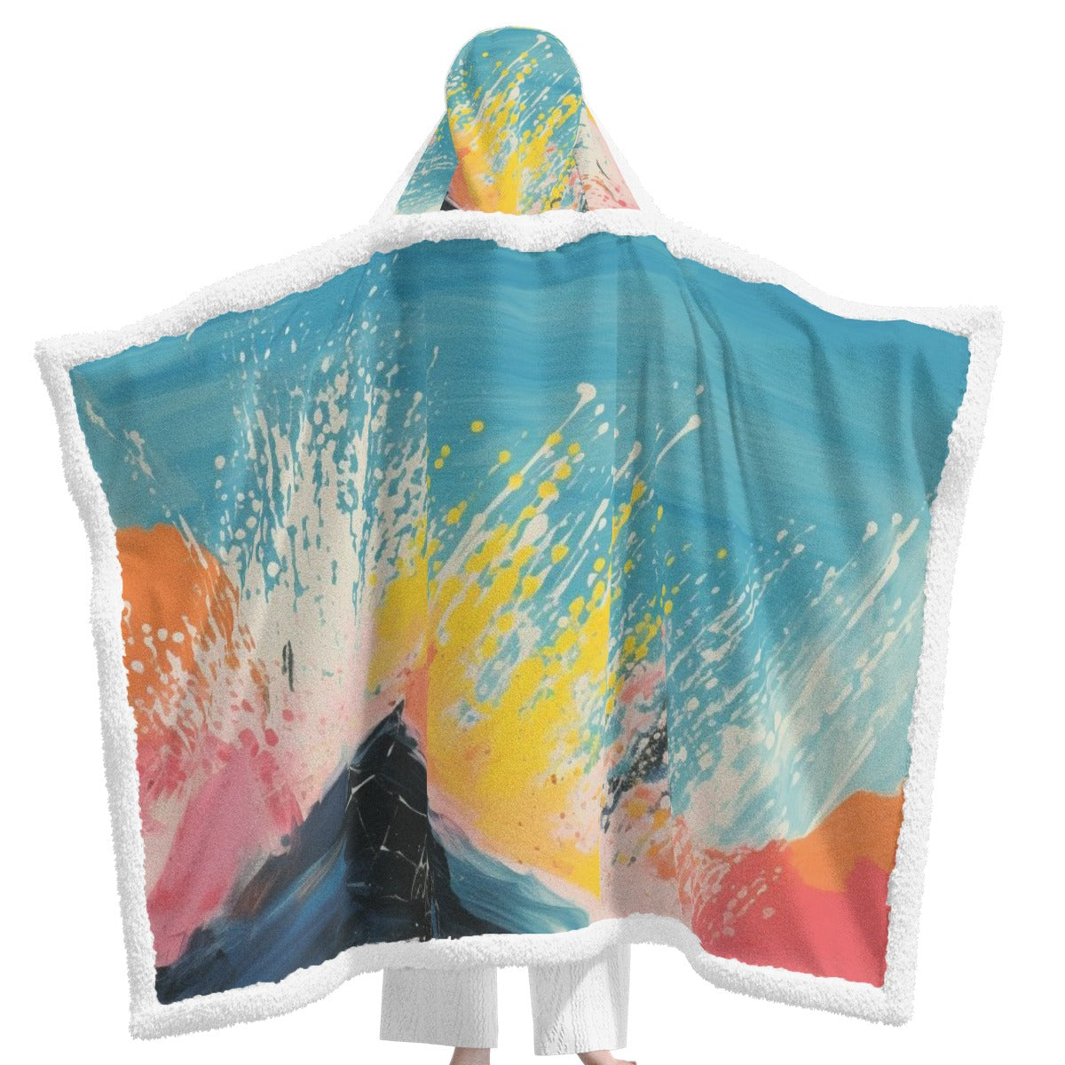 All-Over Print Unisex Wearable Hooded Blanket