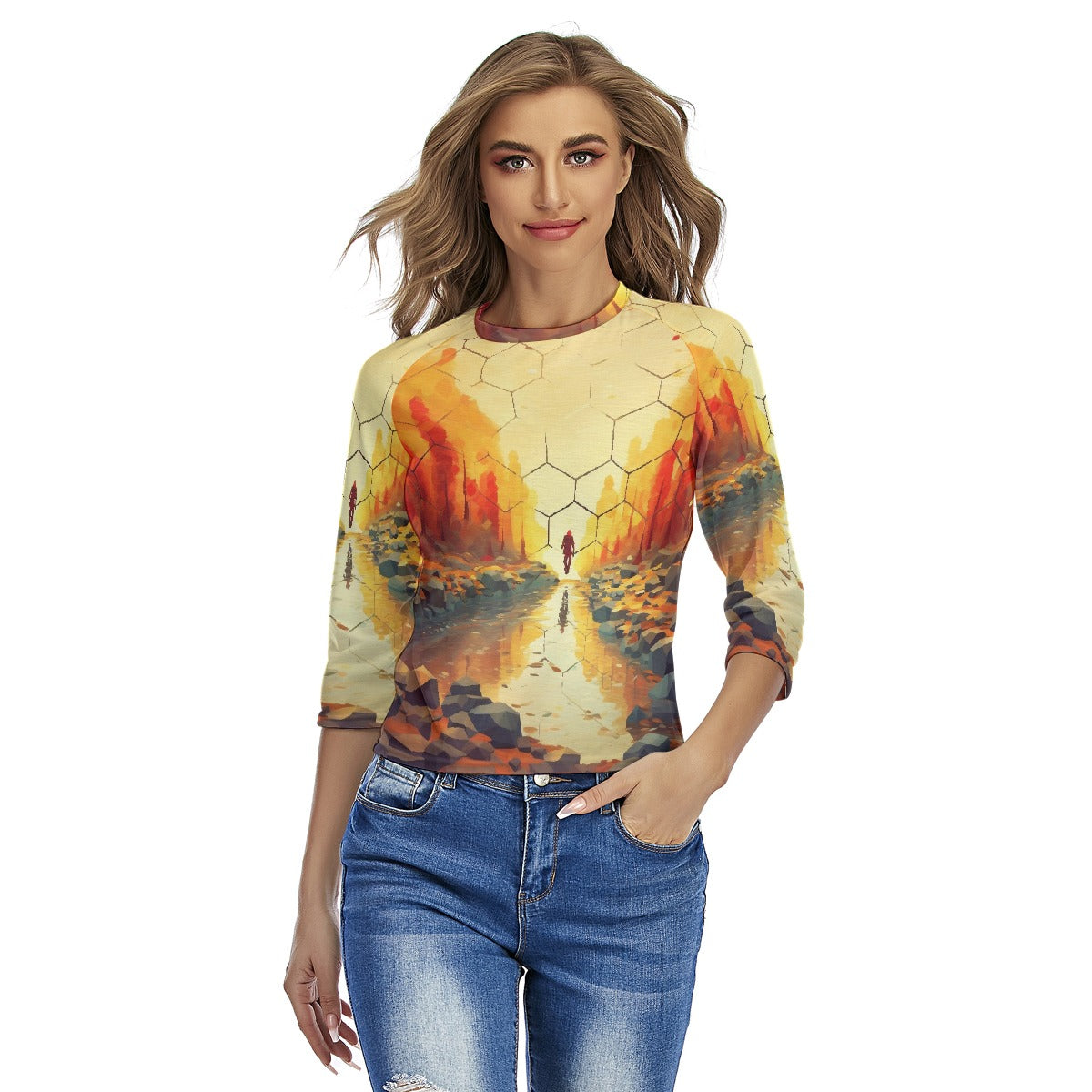 All-Over Print Women's Raglan Sleeves T-shirts