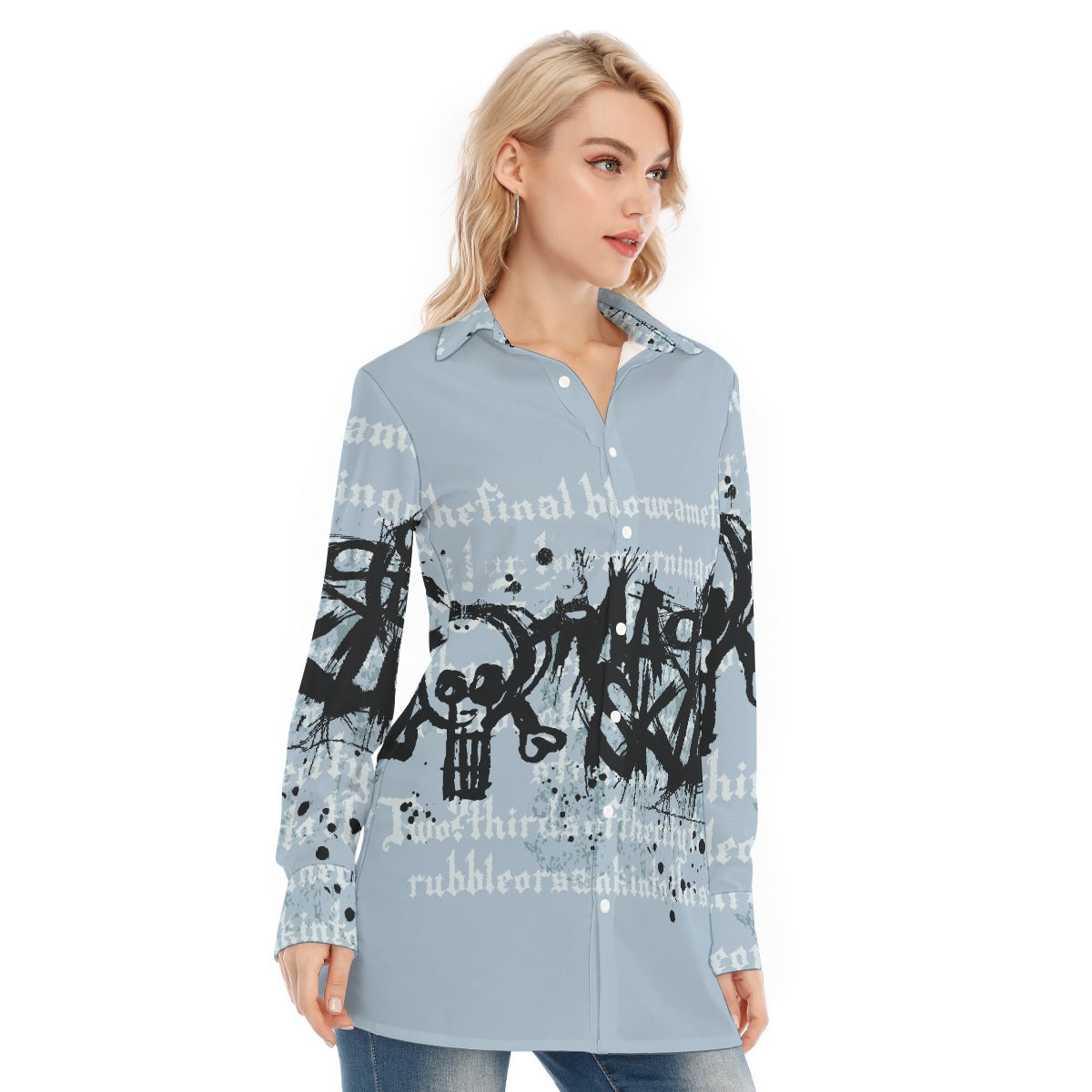 All-Over Print Women's Long Shirt