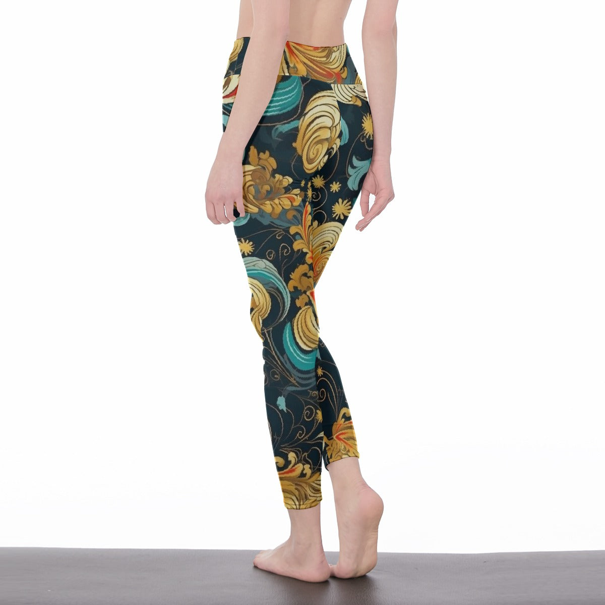 All-Over Print Women's High Waist Leggings | Side Stitch Closure