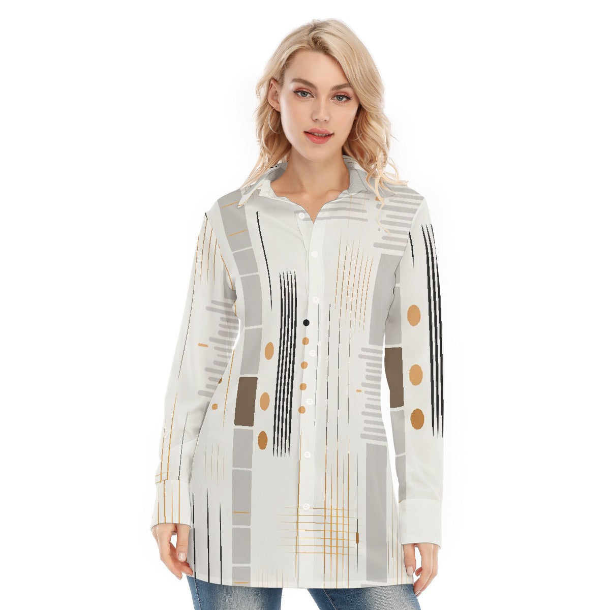 All-Over Print Women's Long Shirt