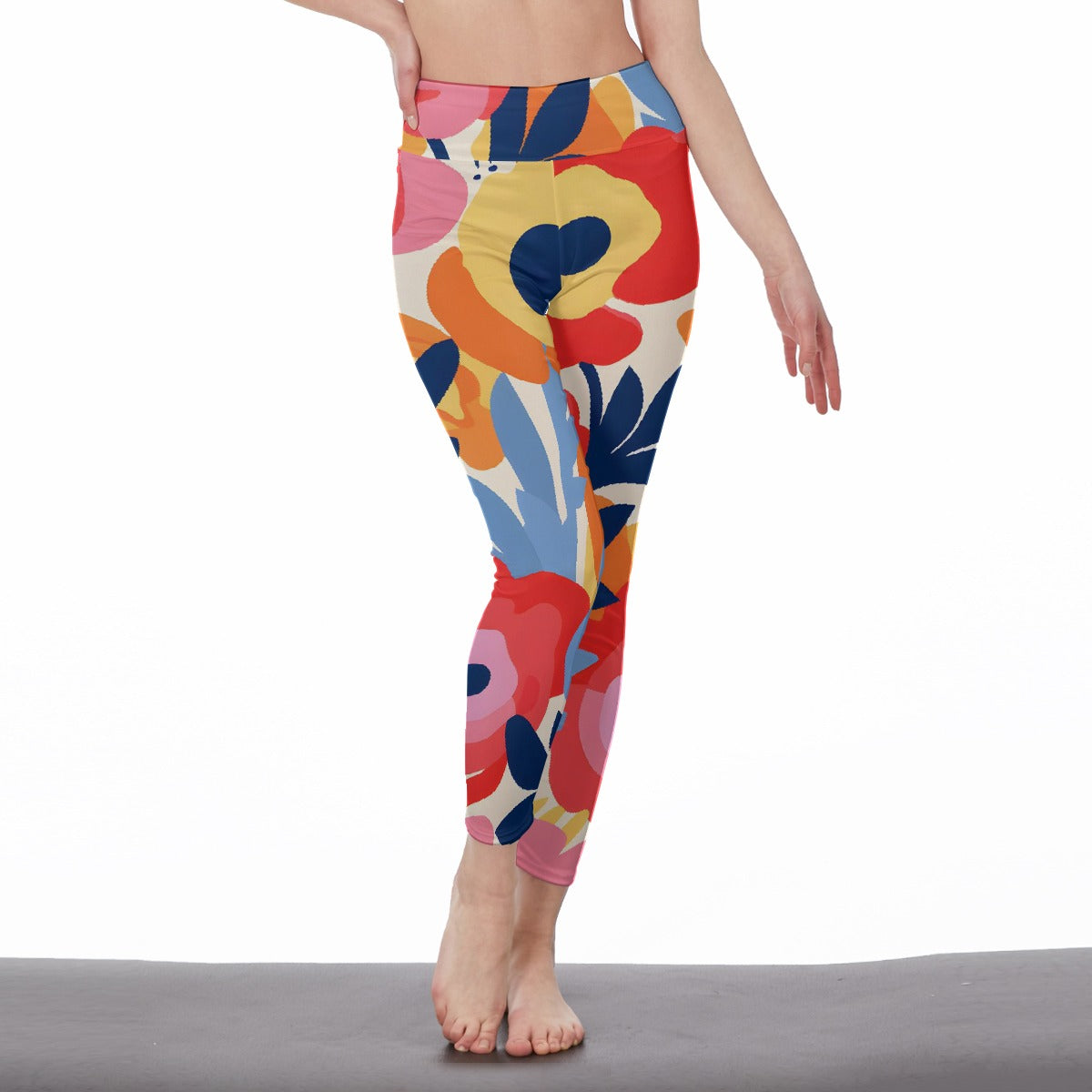 All-Over Print Women's High Waist Leggings | Side Stitch Closure