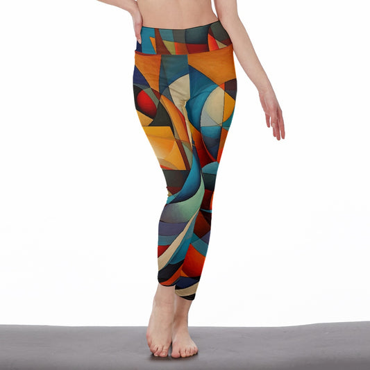 All-Over Print Women's High Waist Leggings | Side Stitch Closure