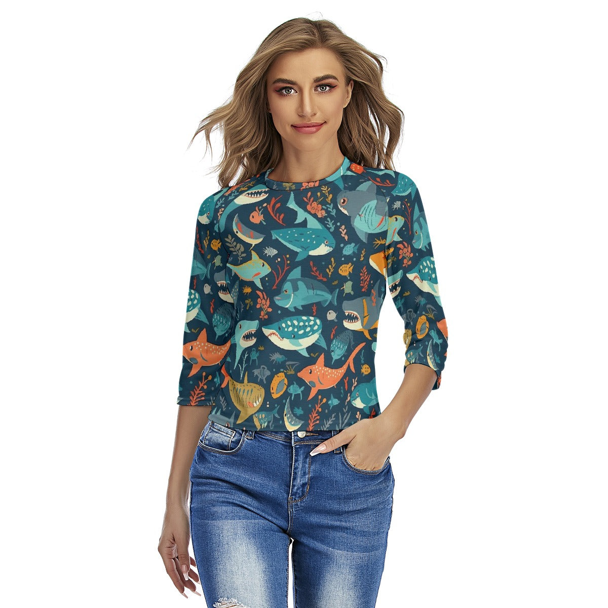 All-Over Print Women's Raglan Sleeves T-shirts