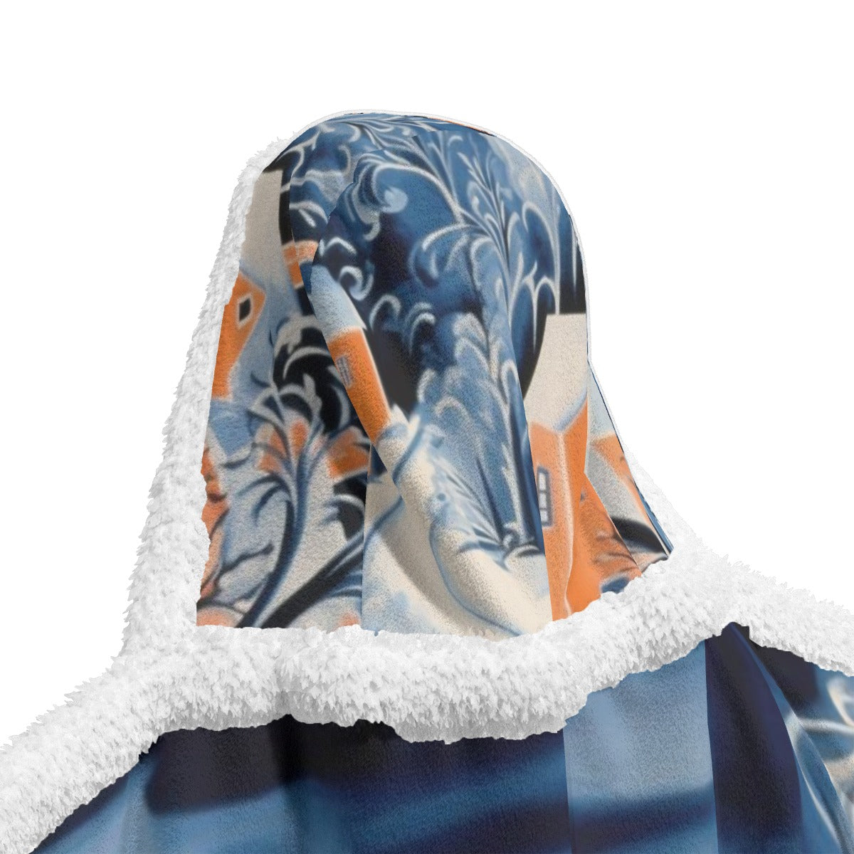 All-Over Print Unisex Wearable Hooded Blanket