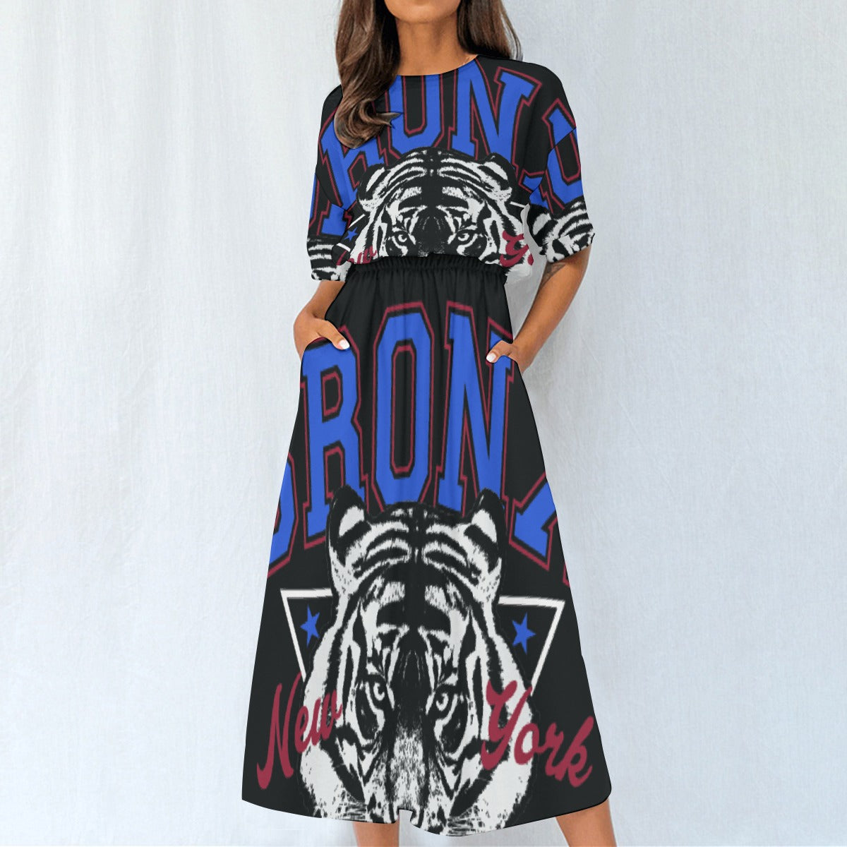 All-Over Print Women's Elastic Waist Dress