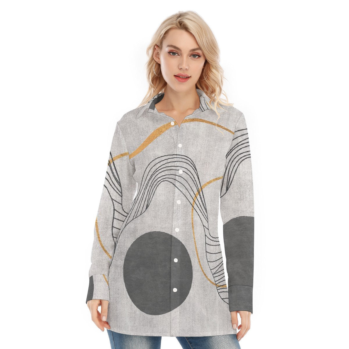 All-Over Print Women's Long Shirt