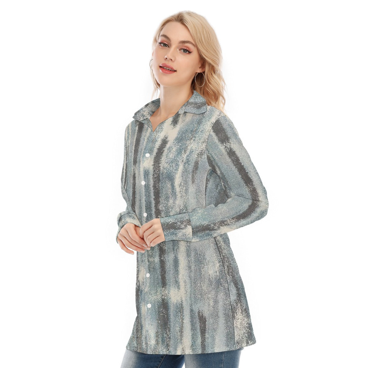 All-Over Print Women's Long Shirt