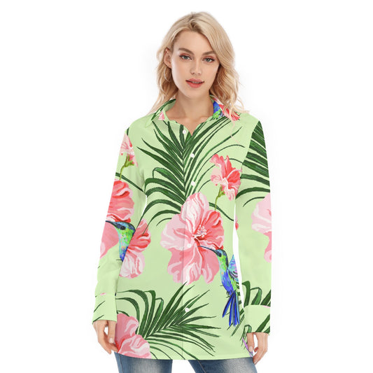 All-Over Print Women's Long Shirt