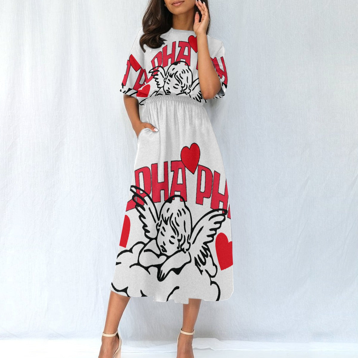 All-Over Print Women's Elastic Waist Dress