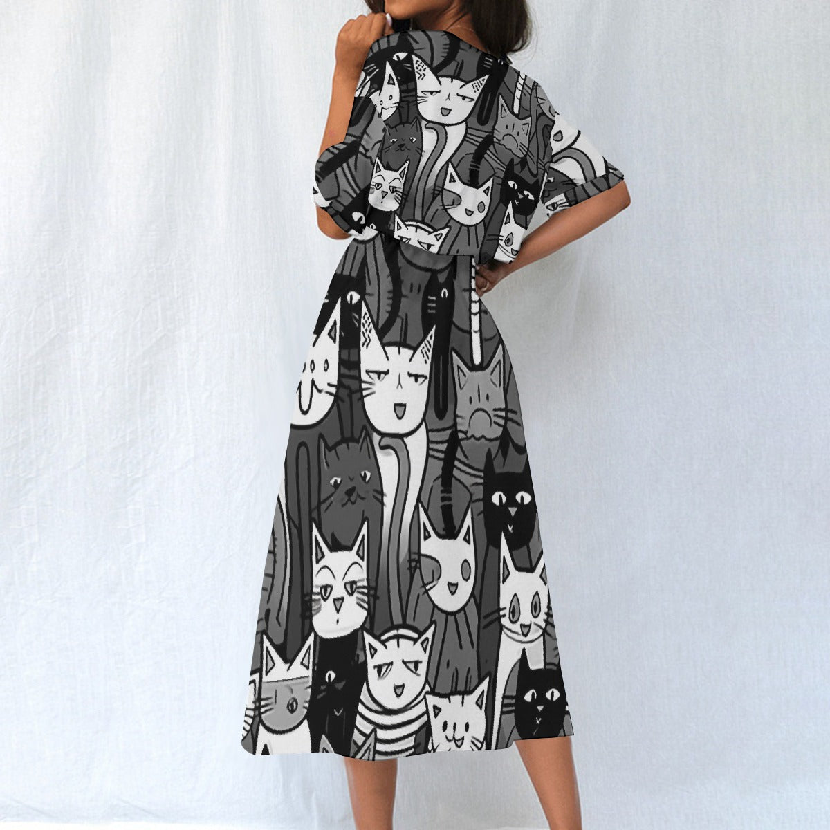 All-Over Print Women's Elastic Waist Dress