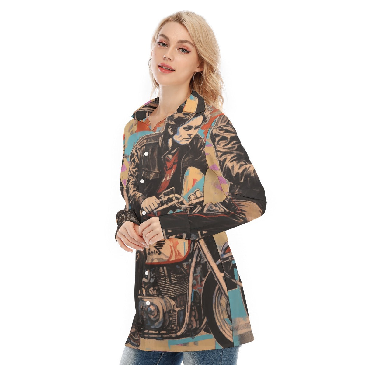 All-Over Print Women's Long Shirt