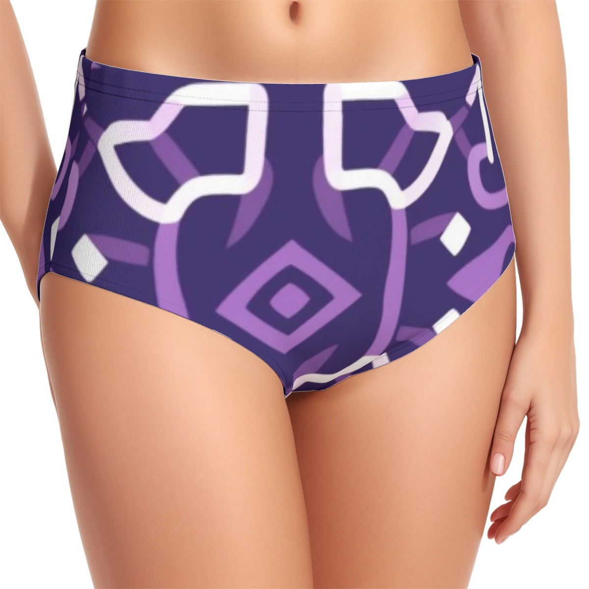 All-Over Print Women's Swimsuit Set With Halter