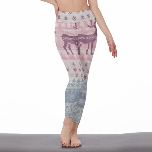 All-Over Print Women's High Waist Leggings | Side Stitch Closure