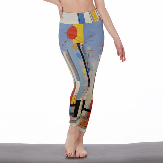 All-Over Print Women's High Waist Leggings | Side Stitch Closure