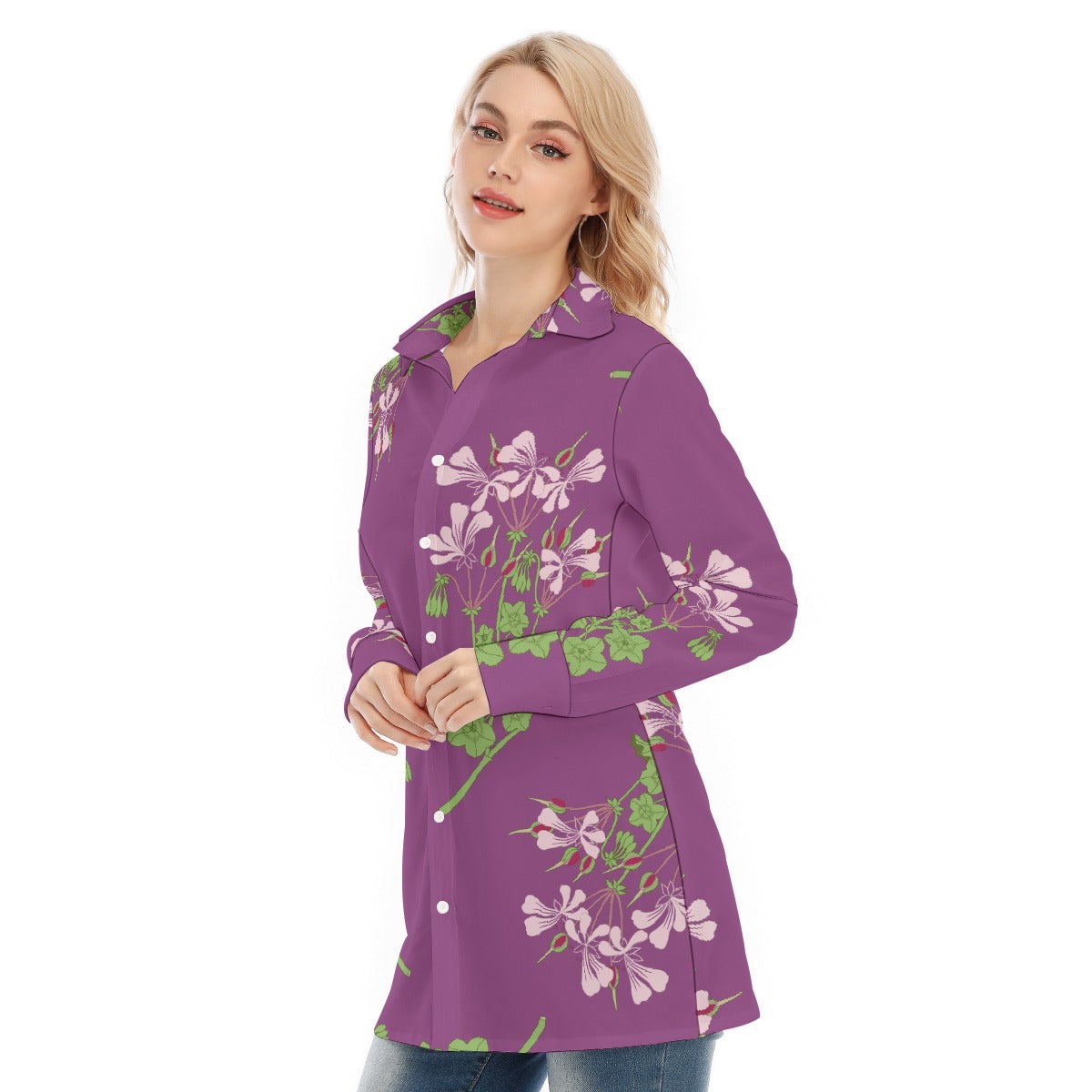 All-Over Print Women's Long Shirt