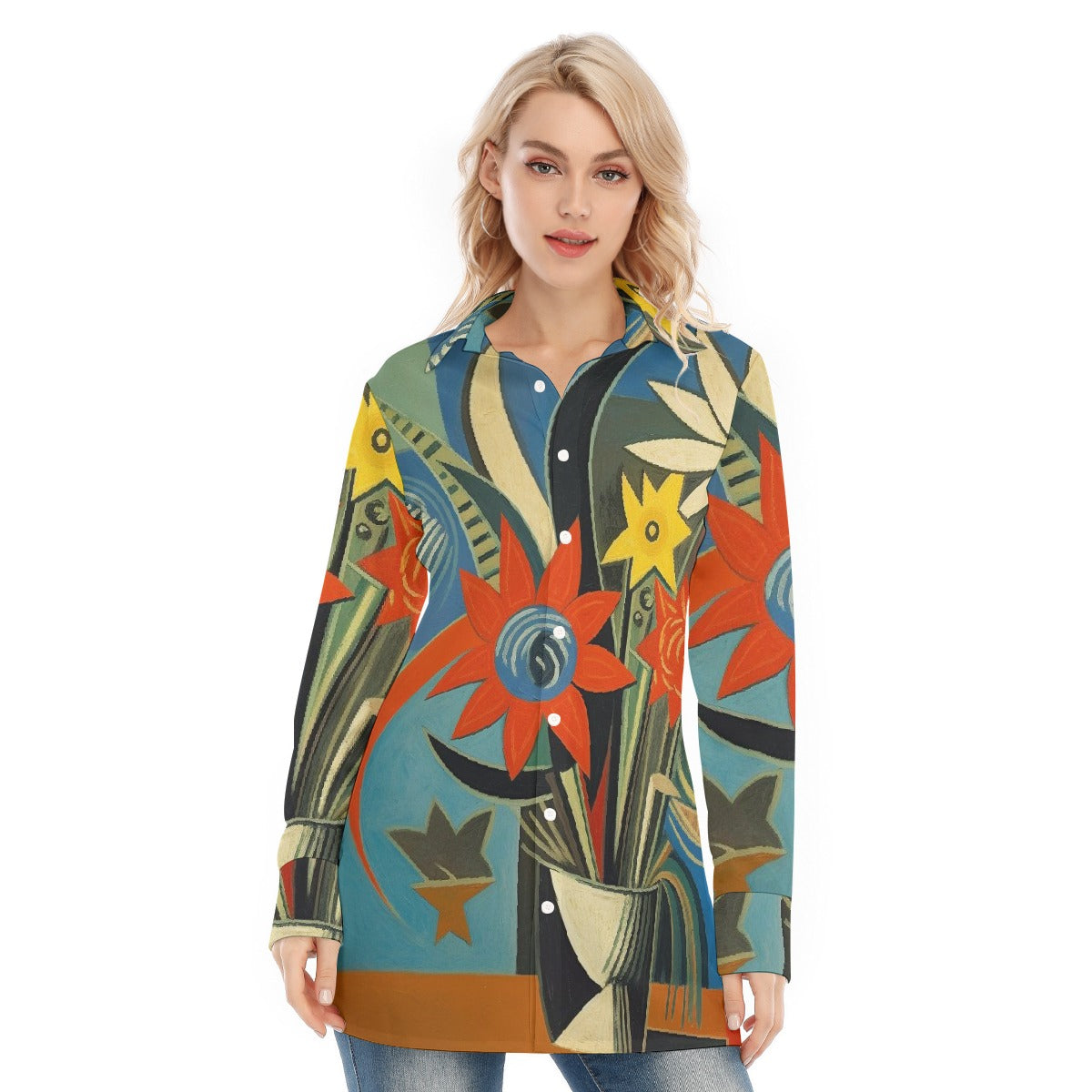 All-Over Print Women's Long Shirt