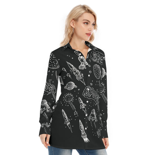 All-Over Print Women's Long Shirt