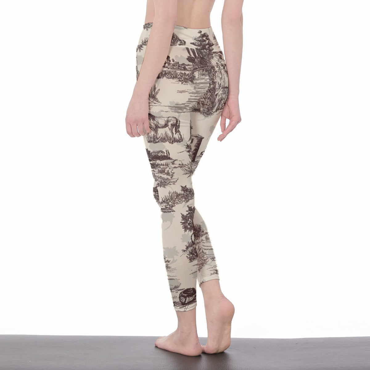 All-Over Print Women's High Waist Leggings | Side Stitch Closure