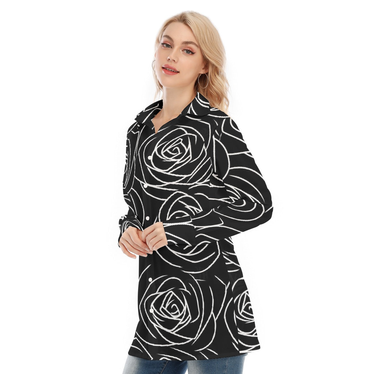 All-Over Print Women's Long Shirt