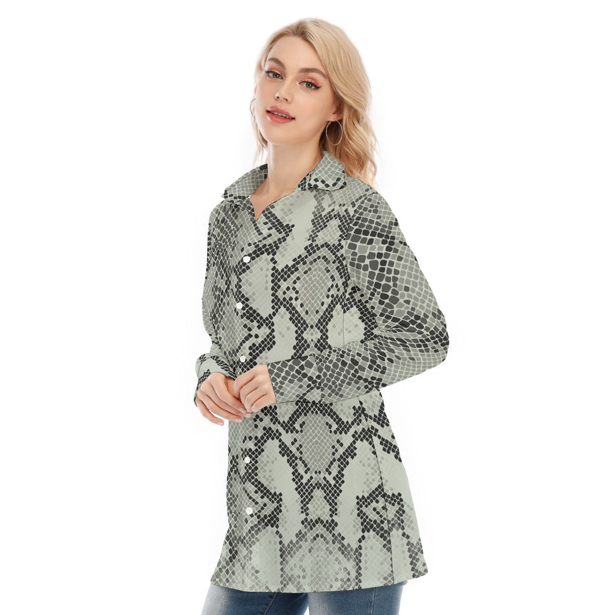 All-Over Print Women's Long Shirt