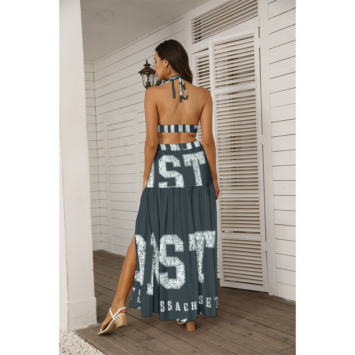 All-Over Print Women's Tie Back Wrap Dress