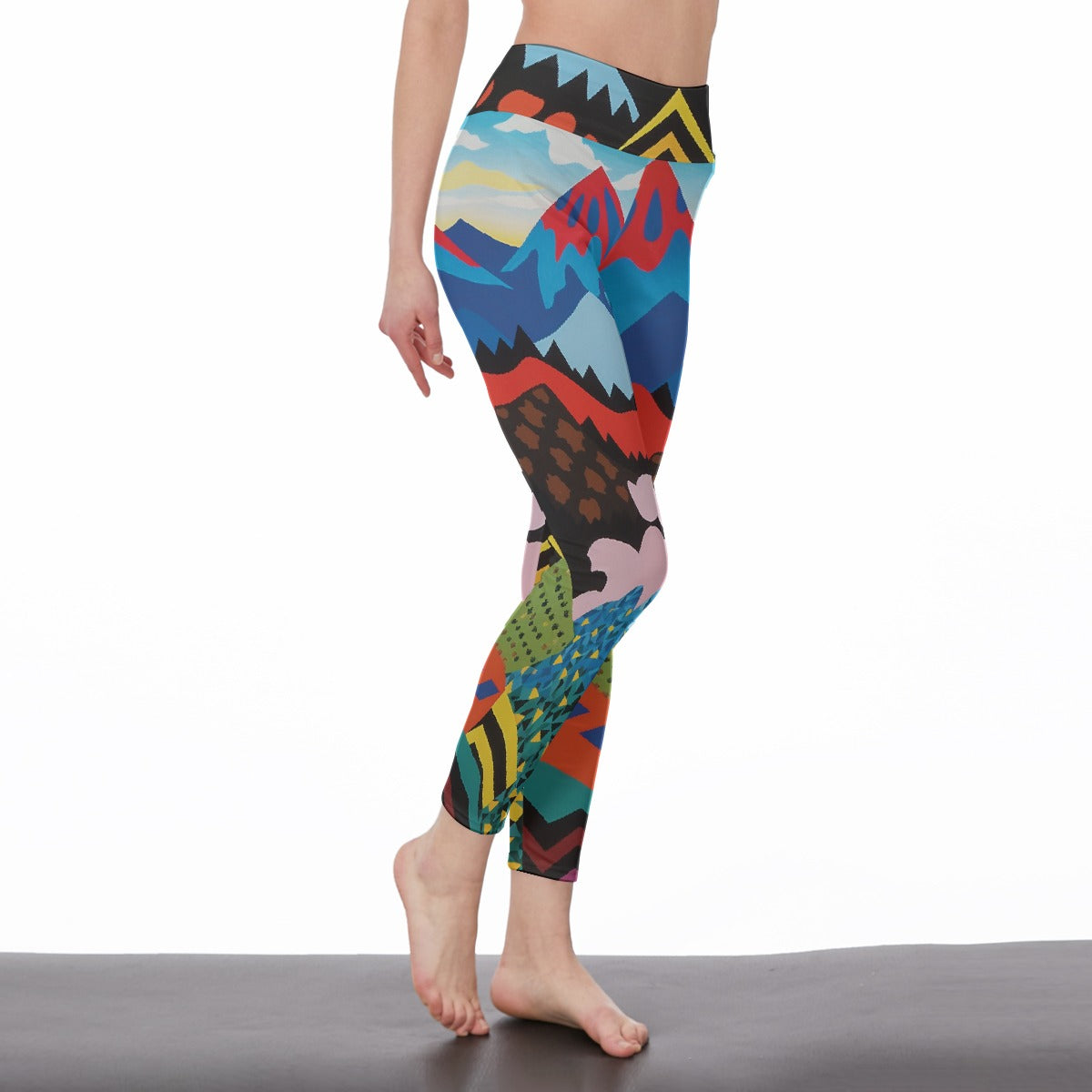 All-Over Print Women's High Waist Leggings | Side Stitch Closure