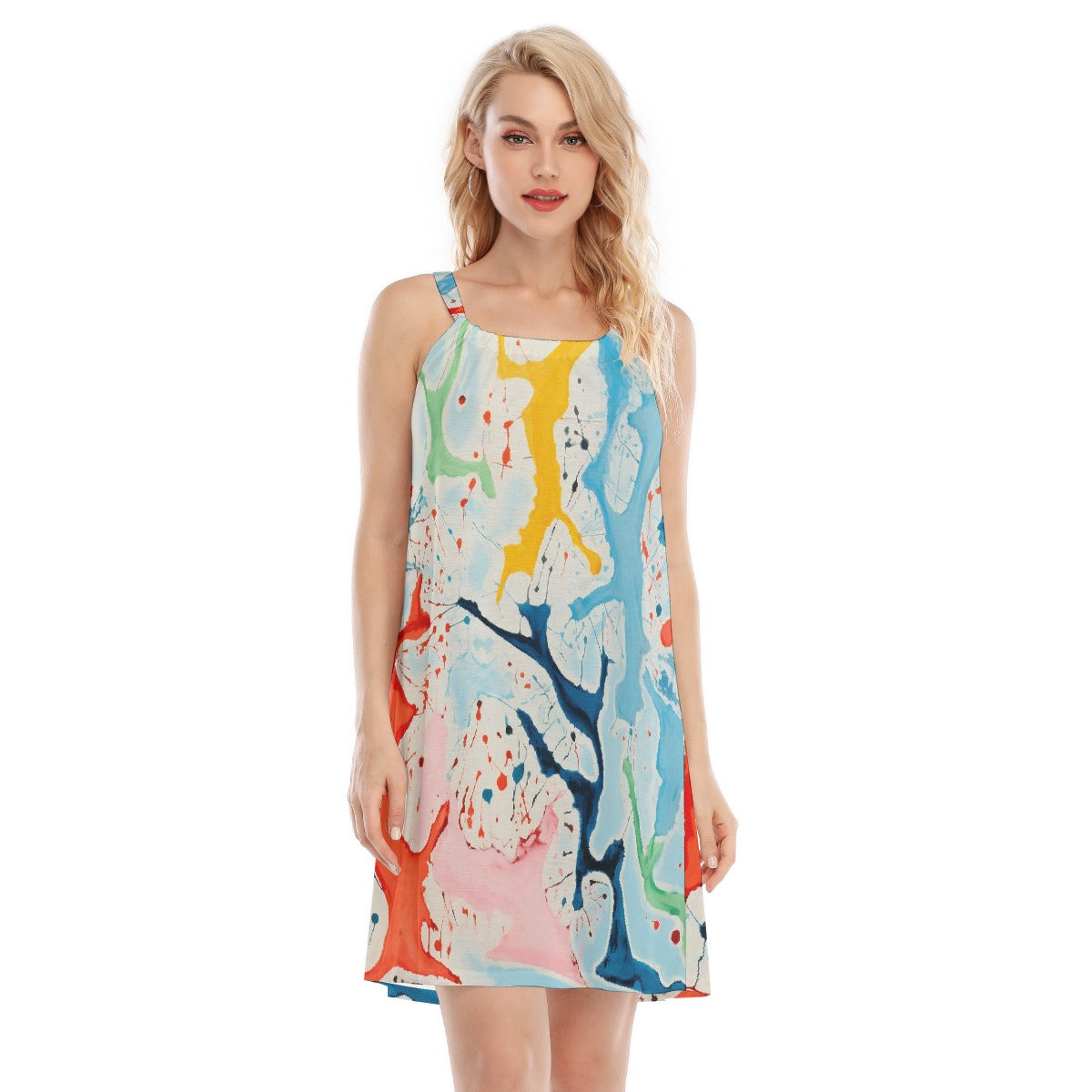 All-Over Print Women's O-neck Cami Dress