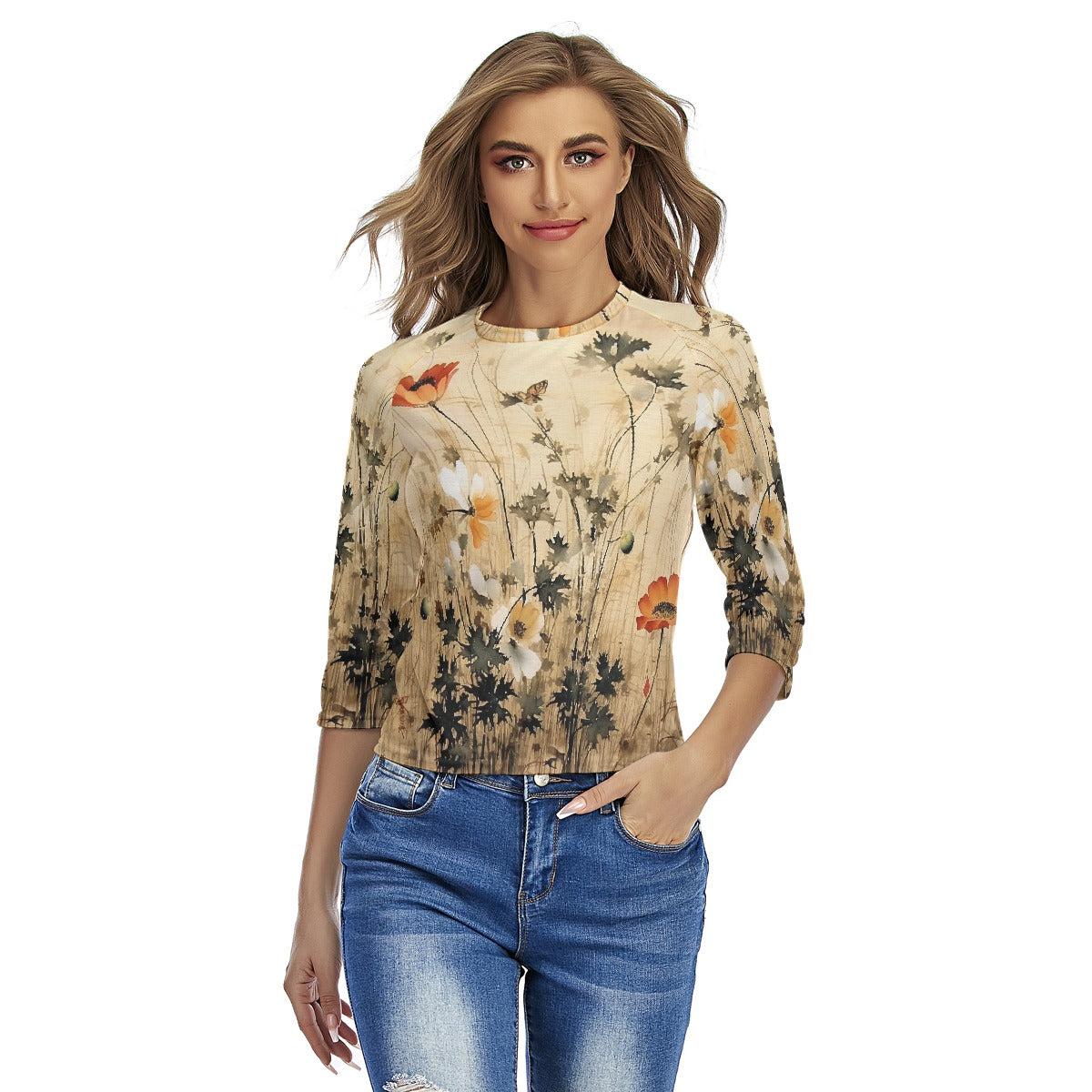 All-Over Print Women's Raglan Sleeves T-shirts