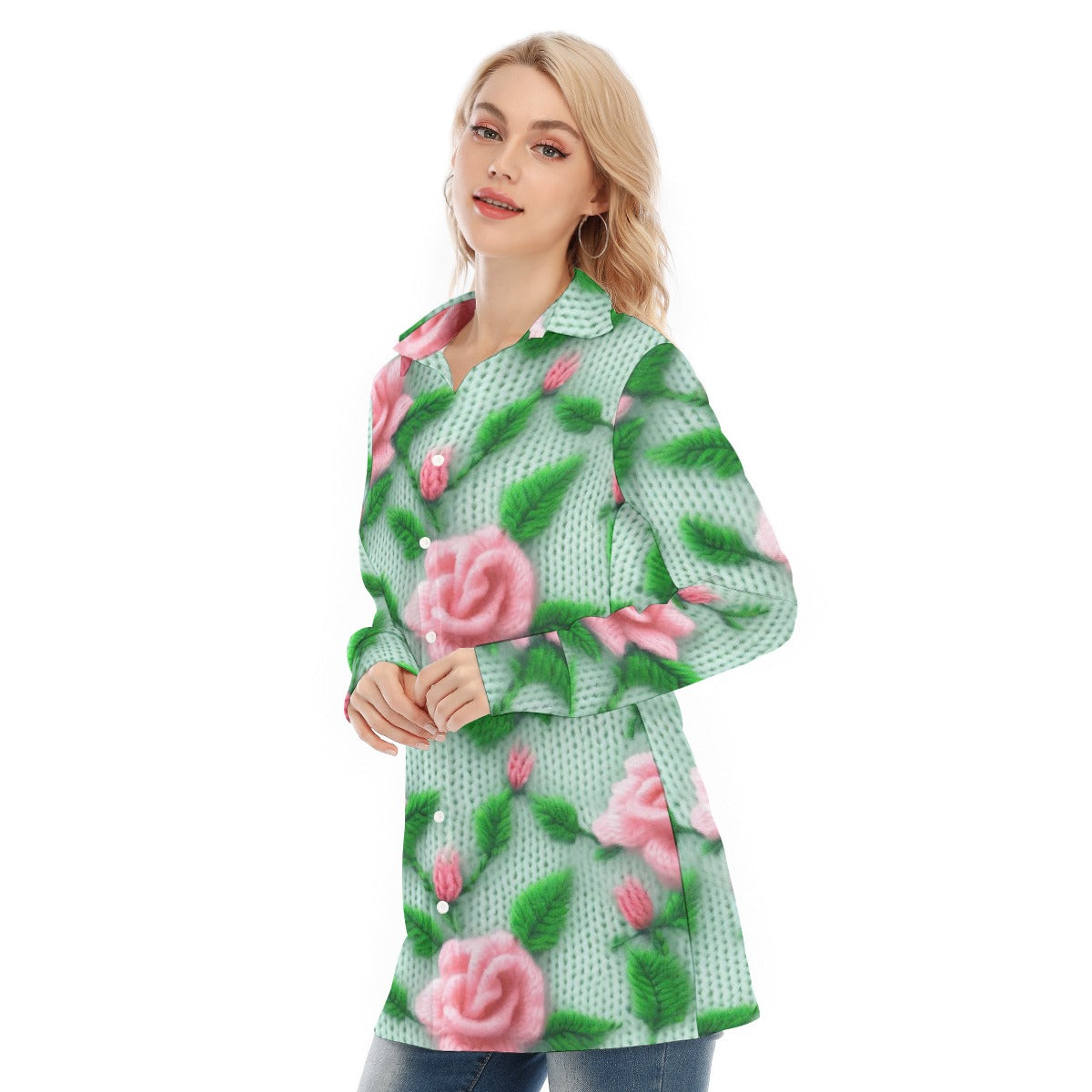 All-Over Print Women's Long Shirt