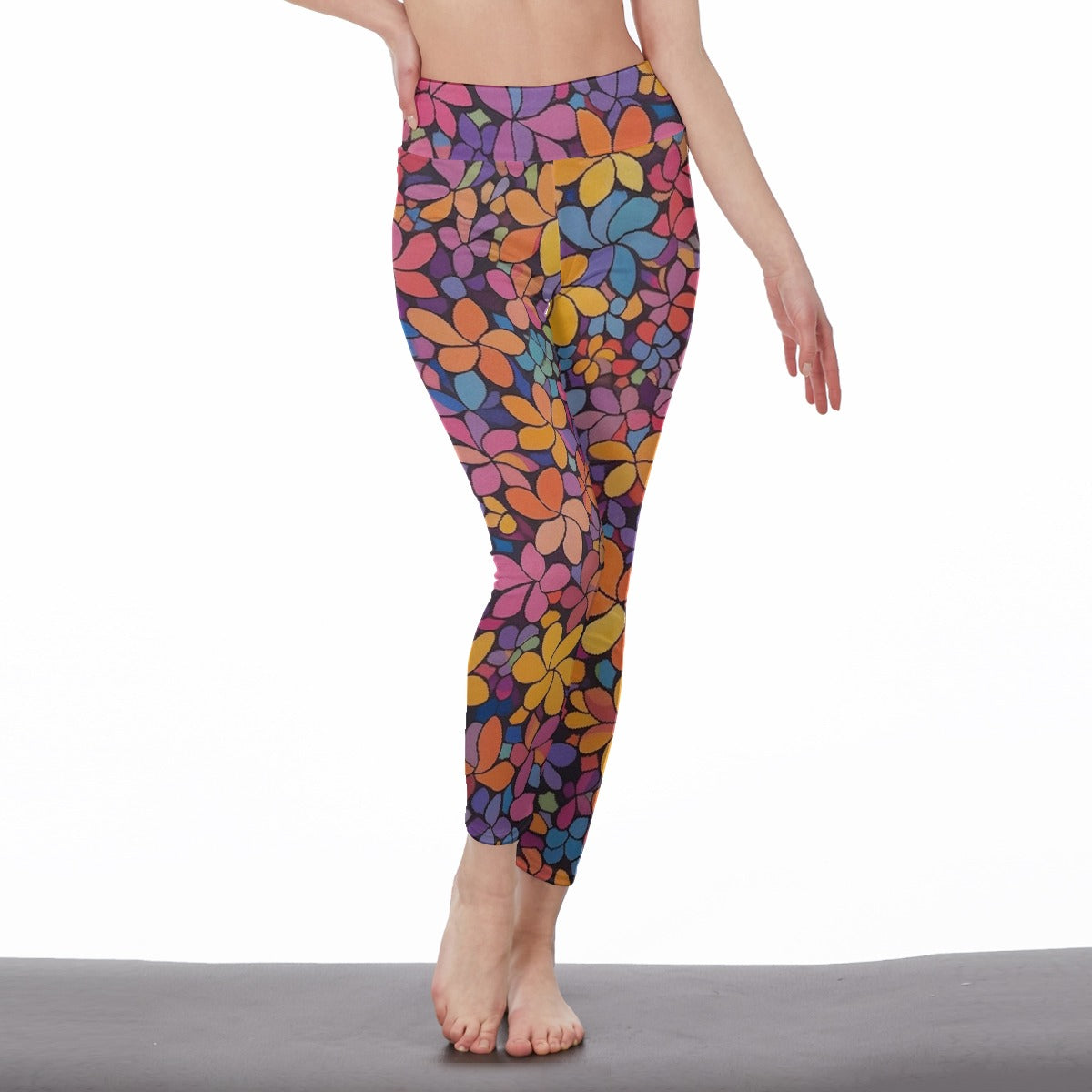 All-Over Print Women's High Waist Leggings | Side Stitch Closure