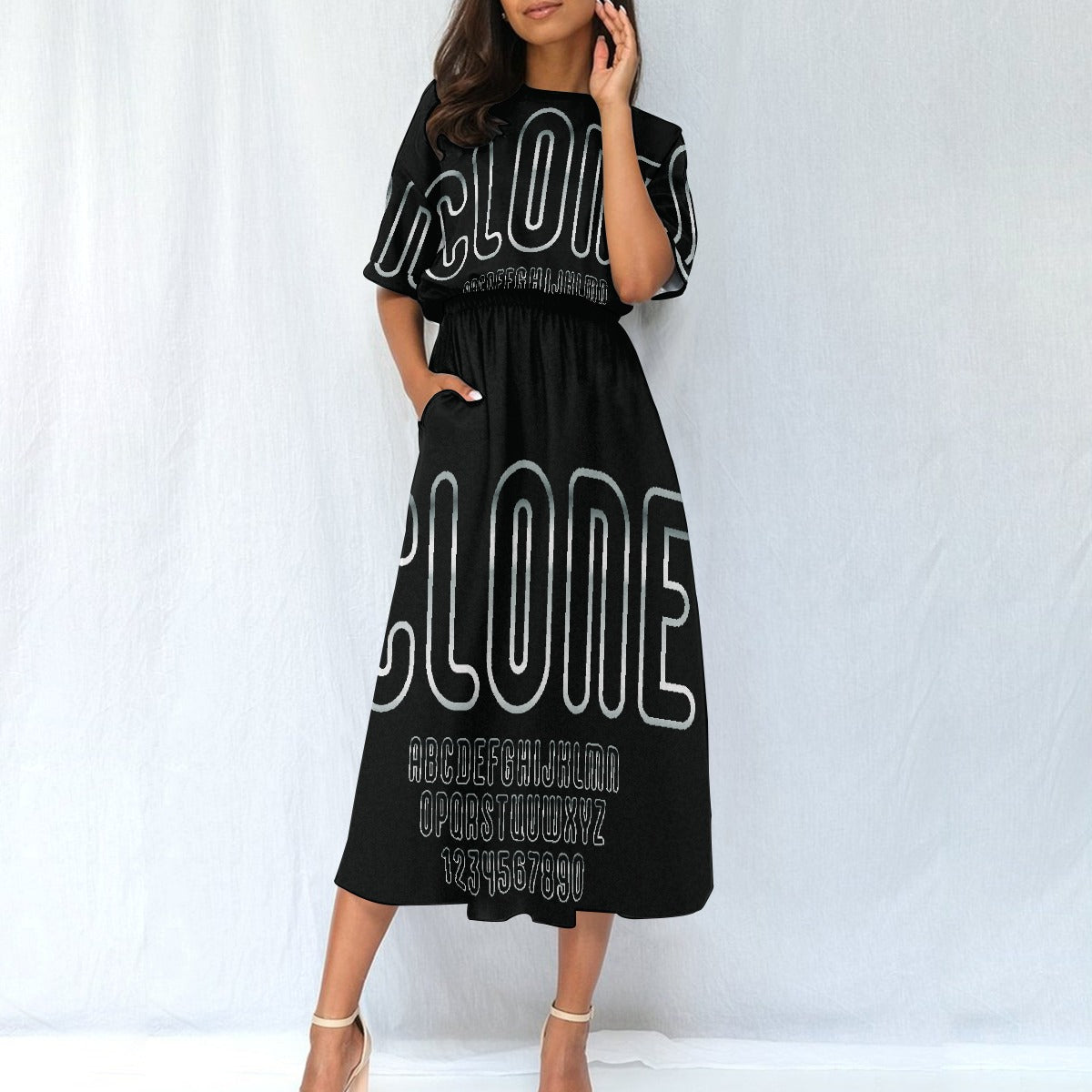 All-Over Print Women's Elastic Waist Dress