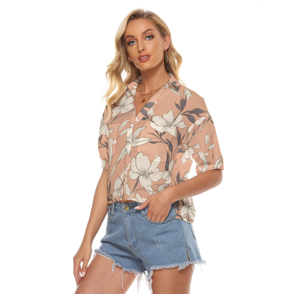 All-Over Print Women's V-neck Shirts