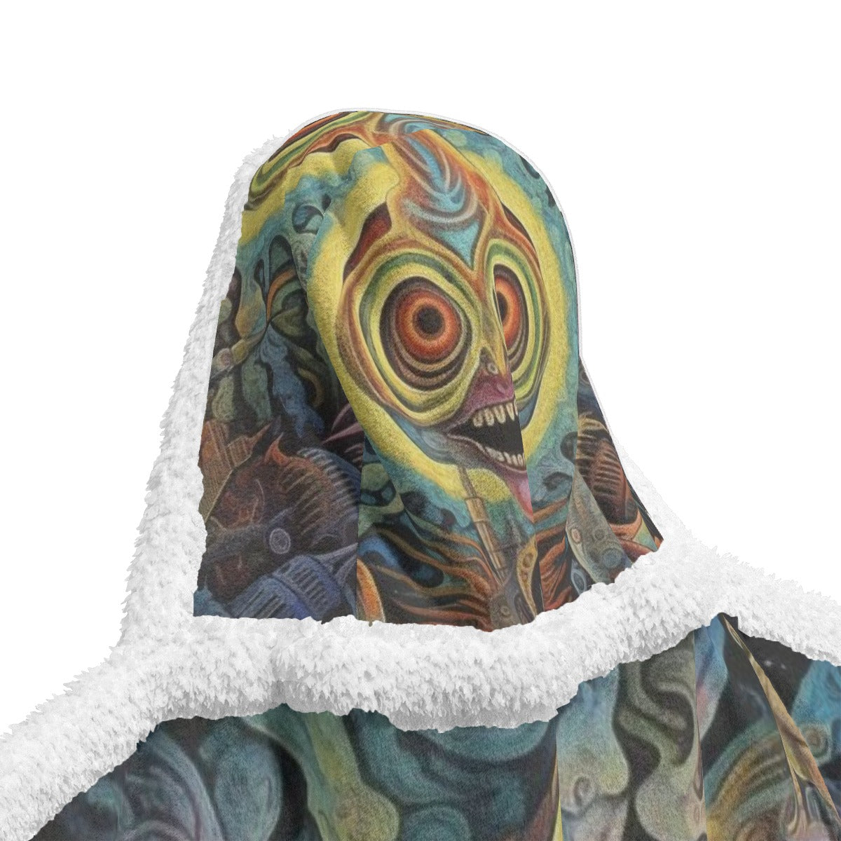 All-Over Print Unisex Wearable Hooded Blanket