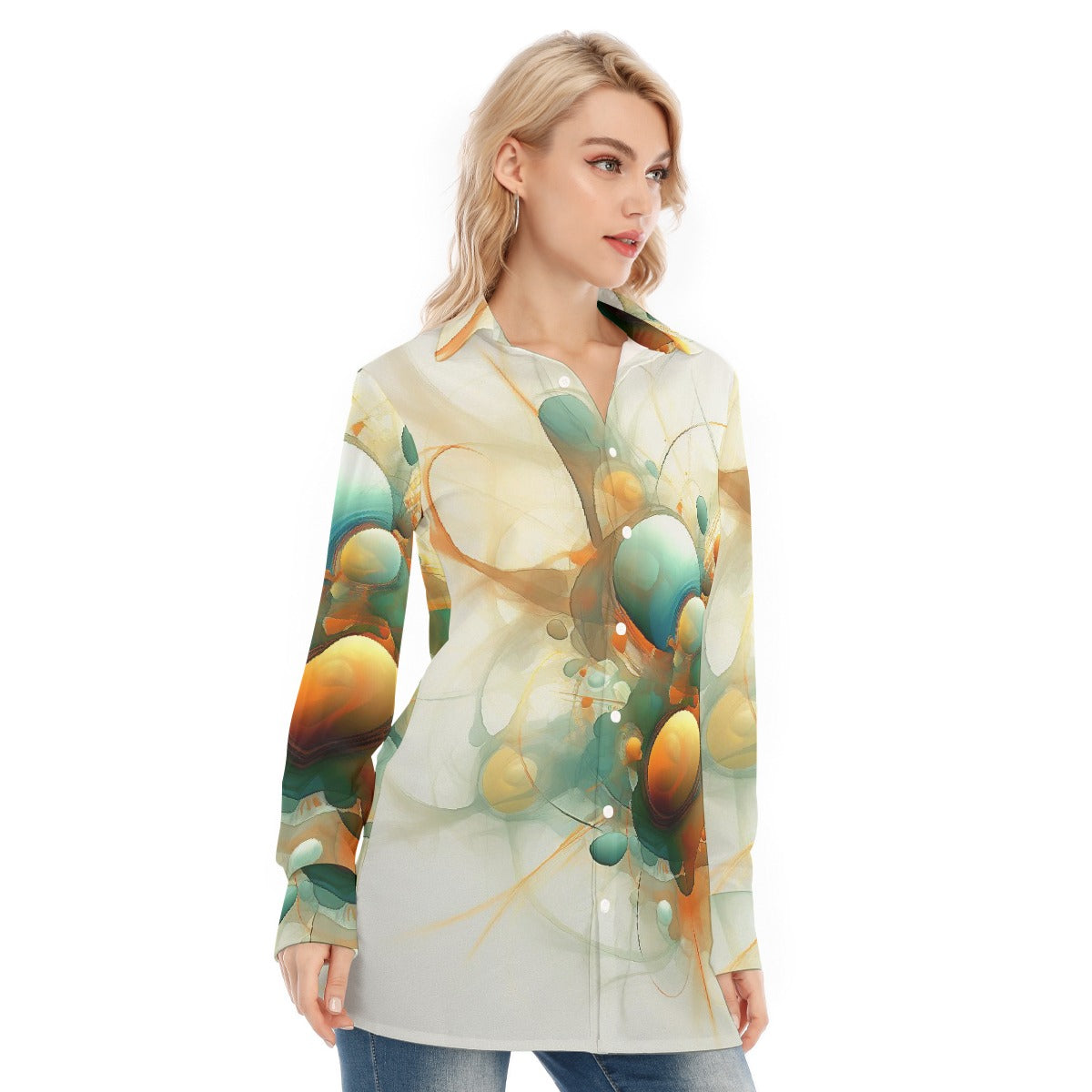 All-Over Print Women's Long Shirt